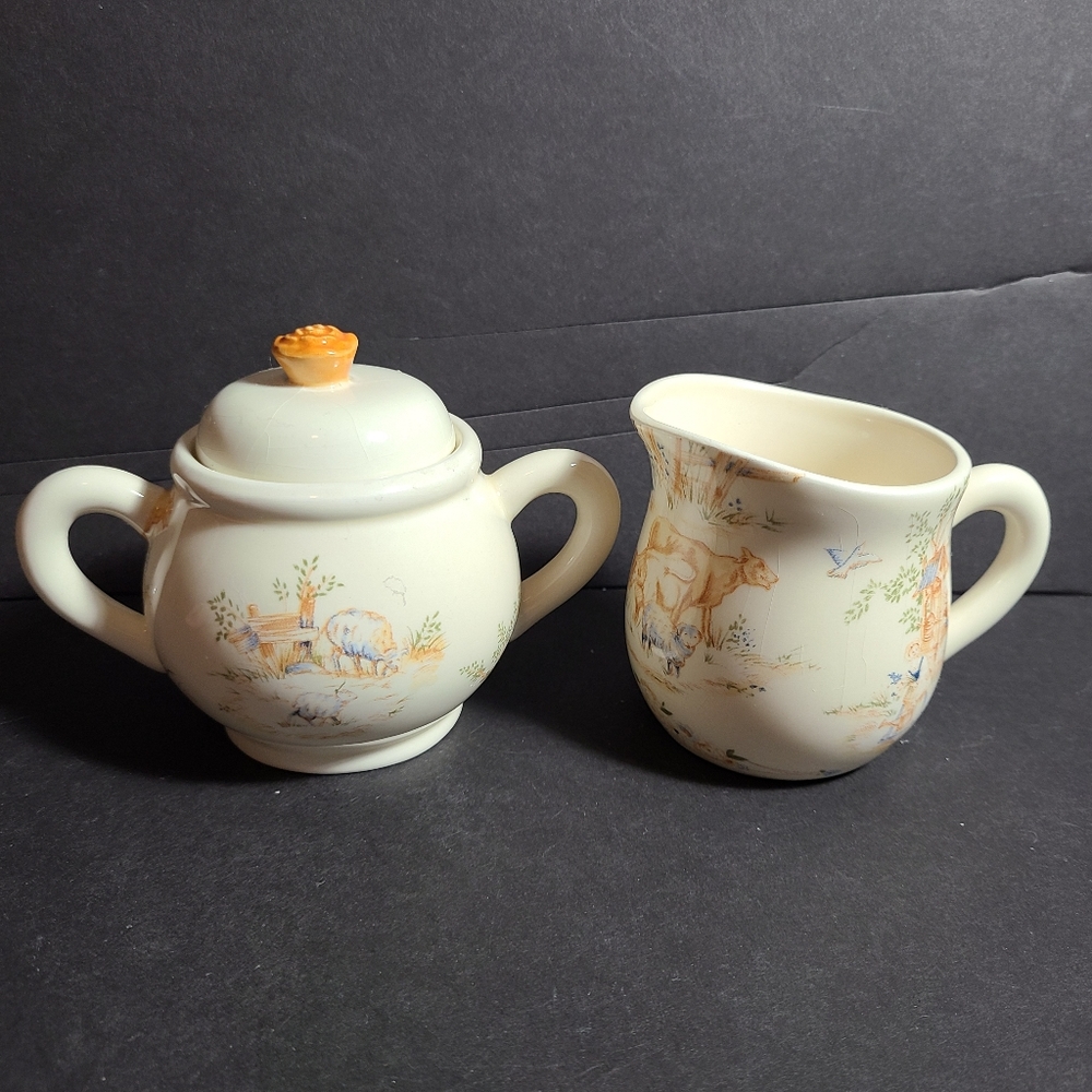 Yankee Candle Ellen Mcleod Lidded Sugar Bowl Creamer Set